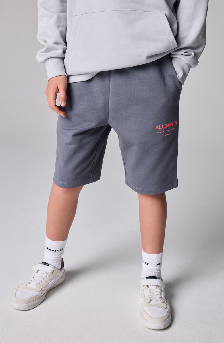 smALLSAINTS by ALLSAINTS Kids' Underground Logo Sweat Shorts, Alternate, color, Blue