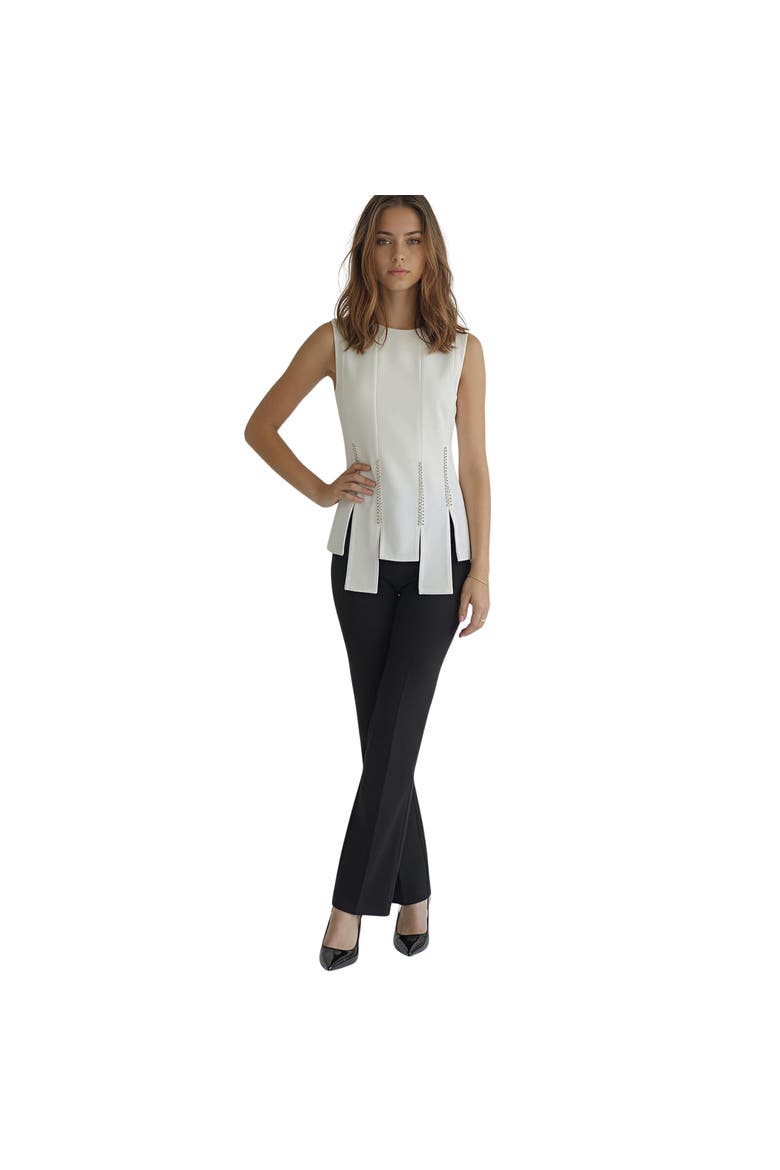 Freya Crystal Embellished top, Alternate, color, White