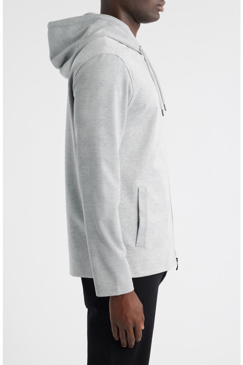 Clifton Front Zip Hoodie, Alternate, color, LIGHT GREY