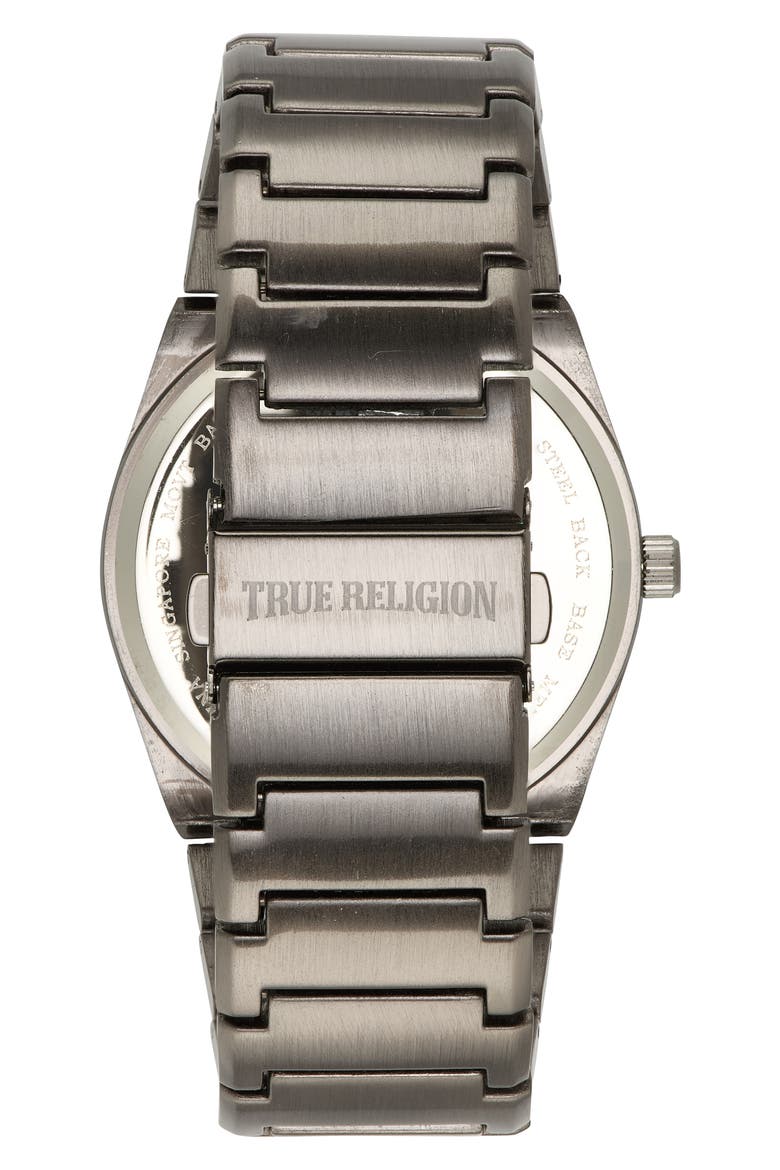 Logo Dial Bracelet Watch, 43mm, Alternate, color, BLACK