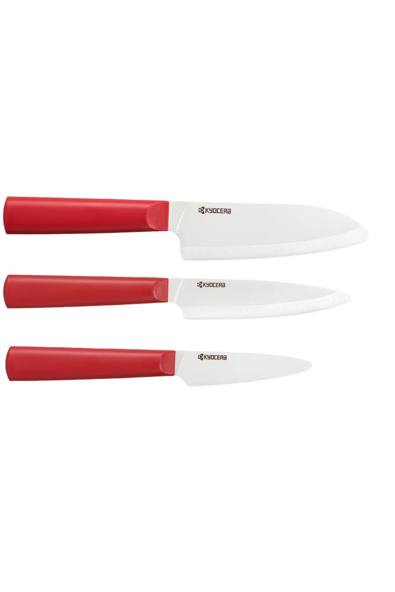 INNOVATIONwhite® 3 Piece Ceramic Knife Set, Main, color, Red