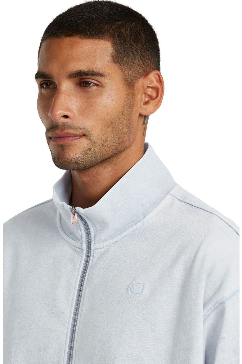 Washed HB Relaxed Half Zip Pullover, Alternate, color, LIGHT WAVE GD SNOW BLEACH