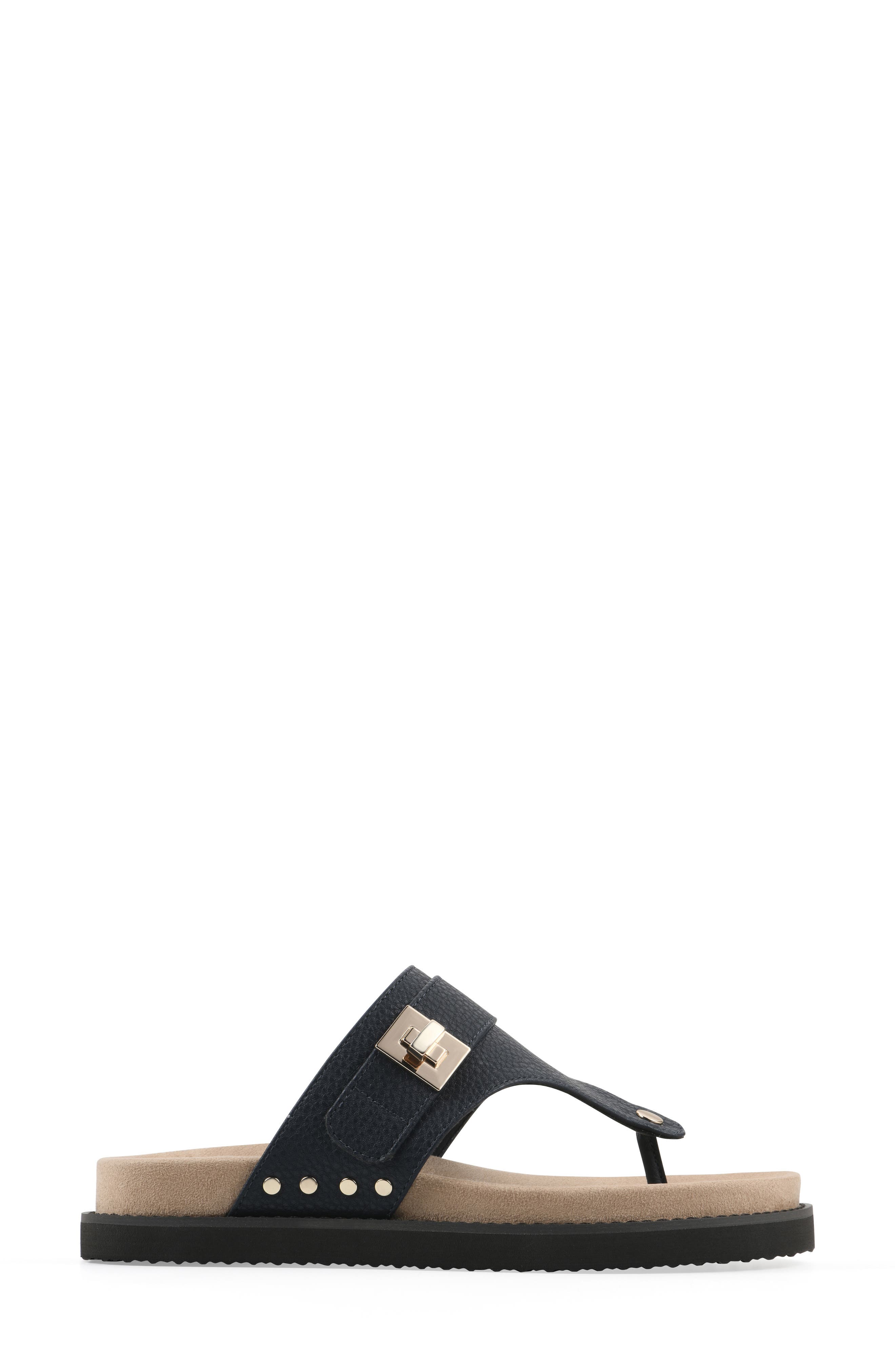 White Mountain Footwear Malabar Thong Sandal, Alternate, color, Navy/ Smooth