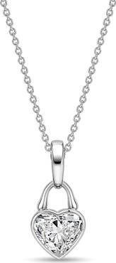 Roseate Lab Grown Diamond Heart Pendant Necklace – 1ct.
