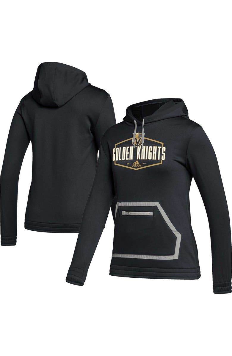 adidas Women's adidas Black Vegas Golden Knights Team Pullover Hoodie, Main, color, 