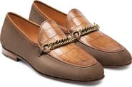 Magnanni Carmen Croc Embossed Leather Loafer