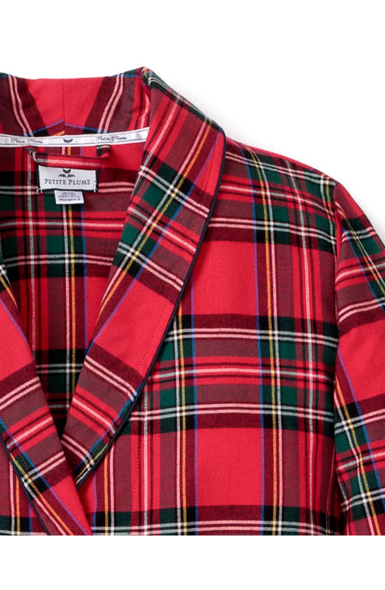 Petite Plume Imperial Tartan Cotton Robe, Alternate, color, 