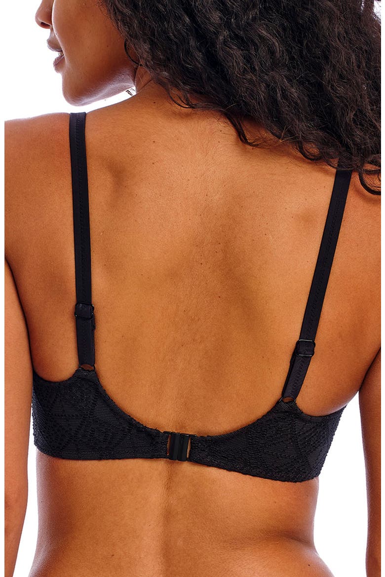 Nomad Nights Underwire Sweetheart Neck Bikini Top, Alternate, color, BLACK (BLK)