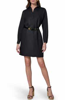 Belted Long Sleeve Polo Dress