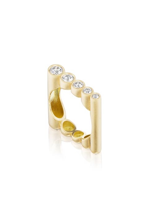 Snorkel Ring with White Diamonds