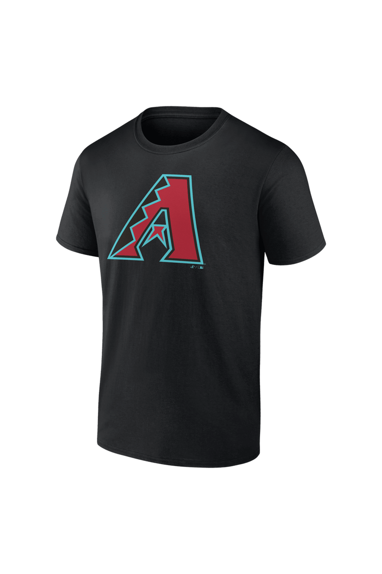 Men's Logo Athletic Black Arizona Diamondbacks Official Logo T-Shirt, Alternate, color, Black