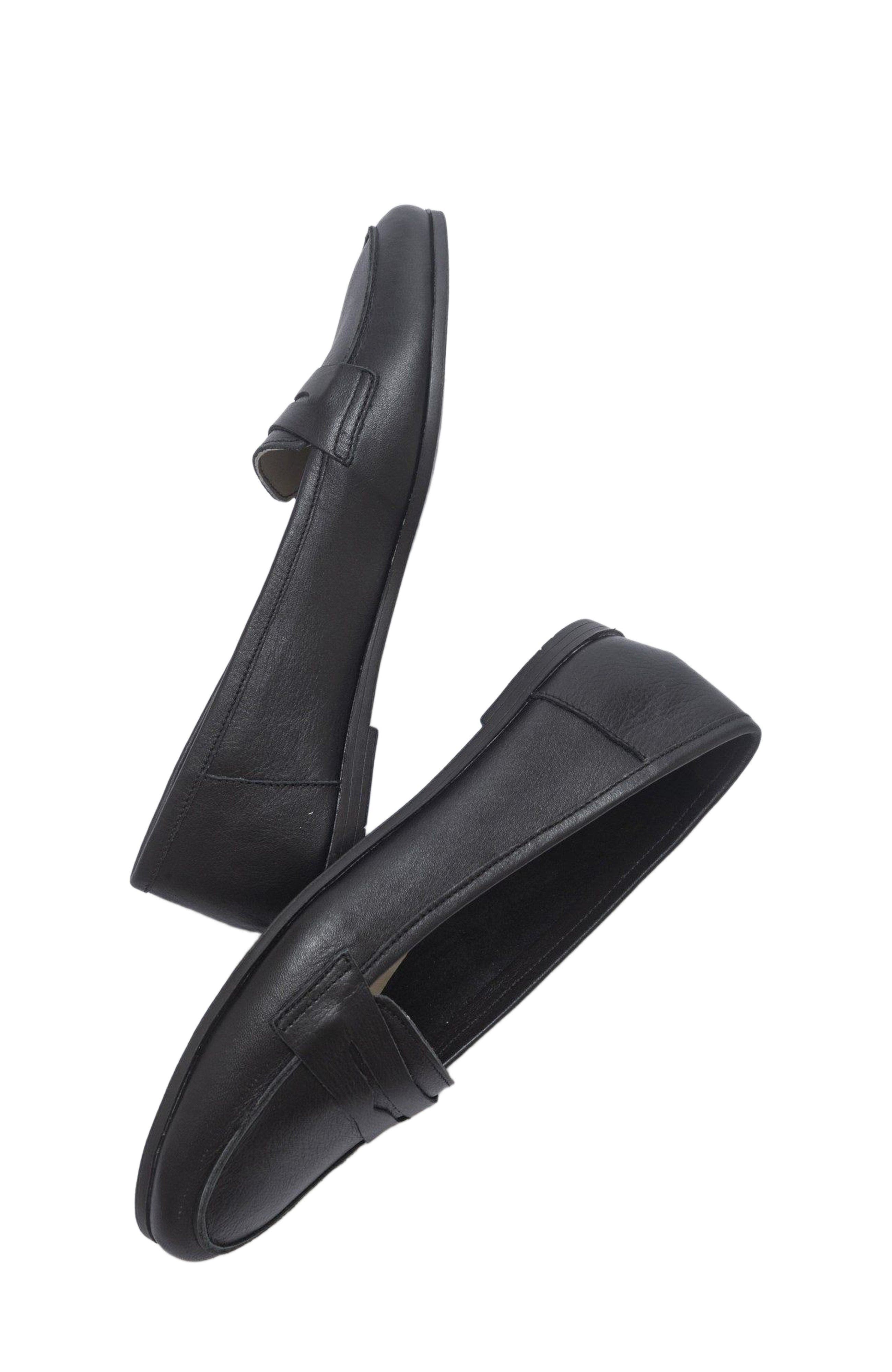 Forever & Always Shoes Dorothy Leather Loafer, Alternate, color, Black Leather