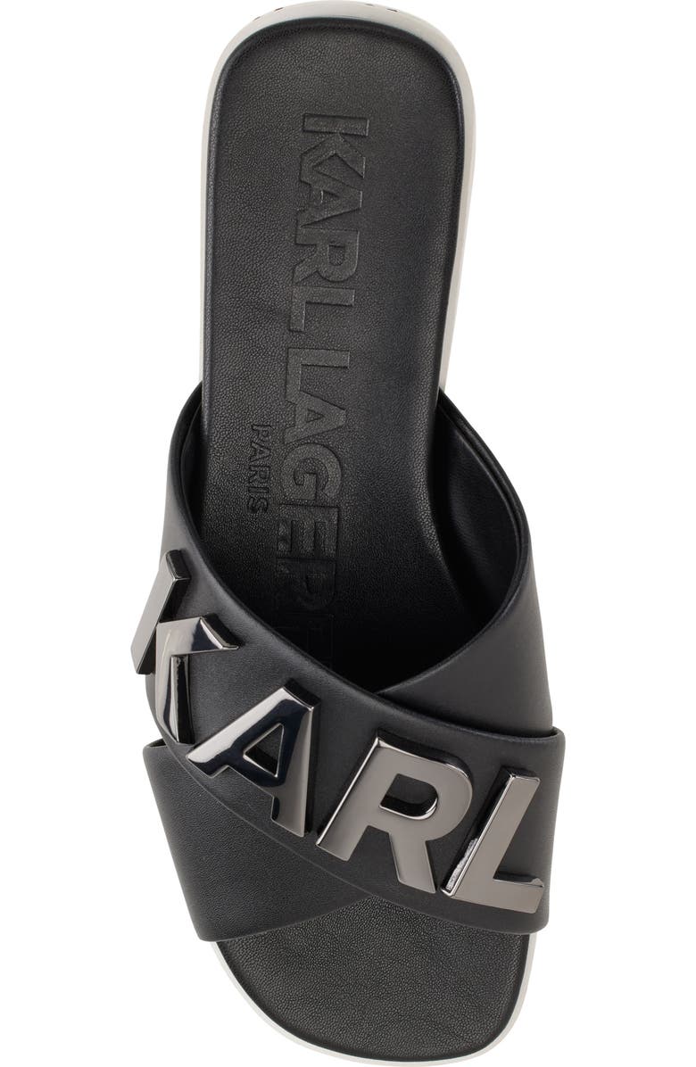 KARL LAGERFELD PARIS Janie Crisscross Slide Sandal, Alternate, color,