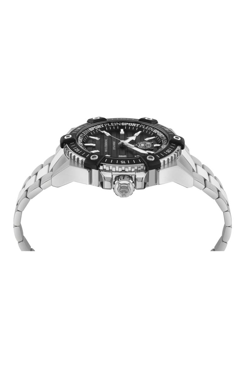Urban Pulse Three Hand Quartz Stainless Steel Bracelet Watch, 47mm, Alternate, color, STAINLESS STEEL