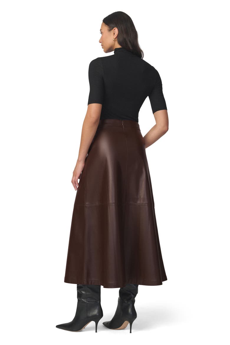 The Tavi Faux Leather Maxi Skirt, Alternate, color, DARK CHOCOLATE