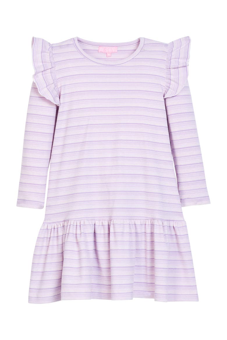 Kids' Sadie T-Shirt Dress, Main, color, Lavender Sparkle Stripe