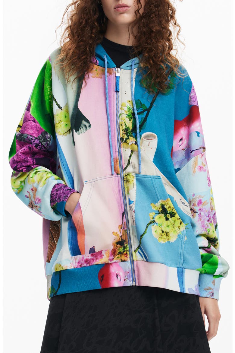 Airplane Cotton Hoodie, Main, color, BLUE MIX