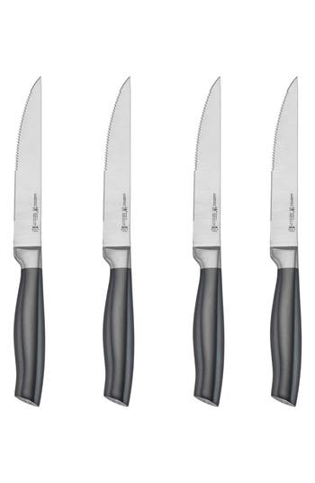 Henckels Cutlery Graphite 4-piece Steak Knife Set In Gray
