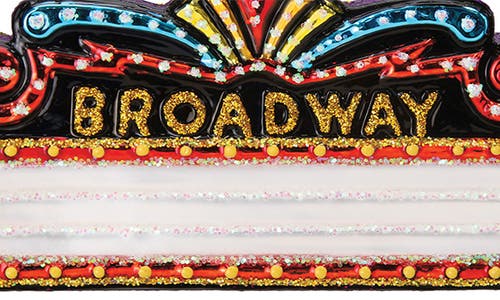 Old World Christmas Broadway Marquee Glass Ornament In Multi