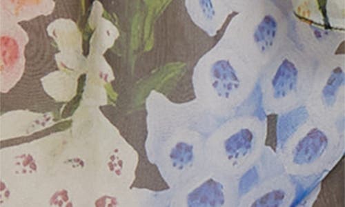 Oscar De La Renta Foxglove Gathered Silk Chiffon Gown In Green
