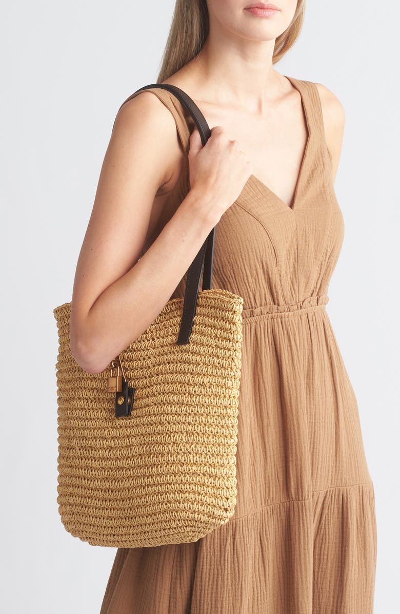 Kurt Geiger London Brixton Raffia Tote, Alternate, color,