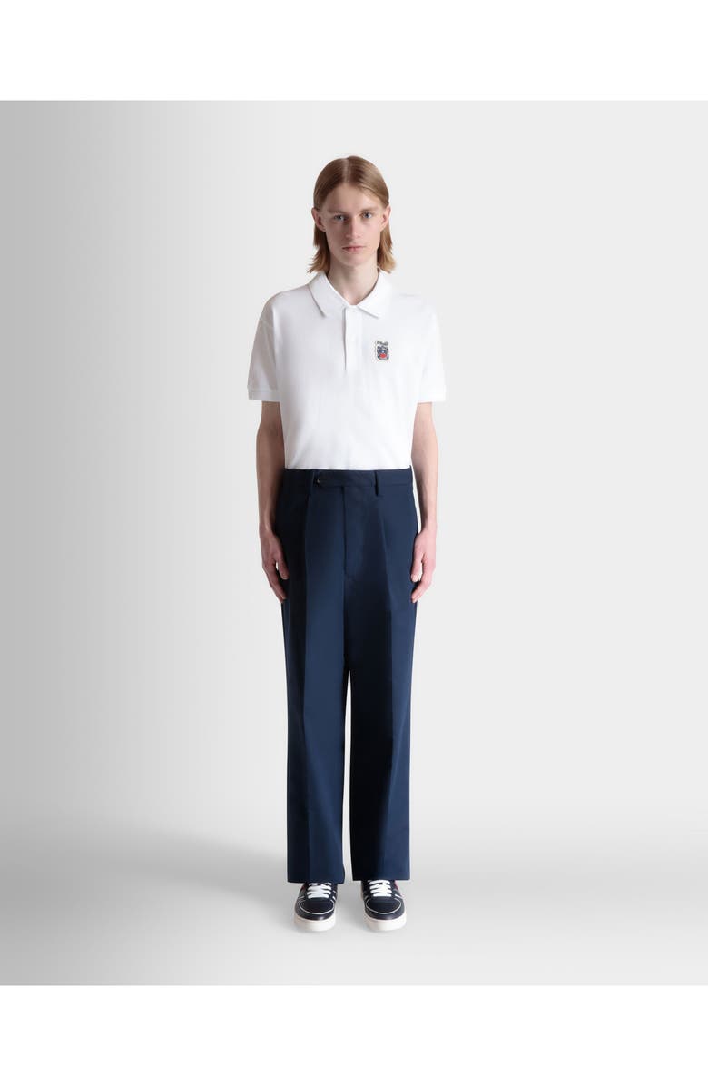 Bally Regular Pleated Pants, Alternate, color, Blue