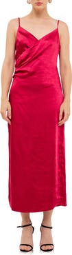 Endless Rose Surplice Satin Slipdress