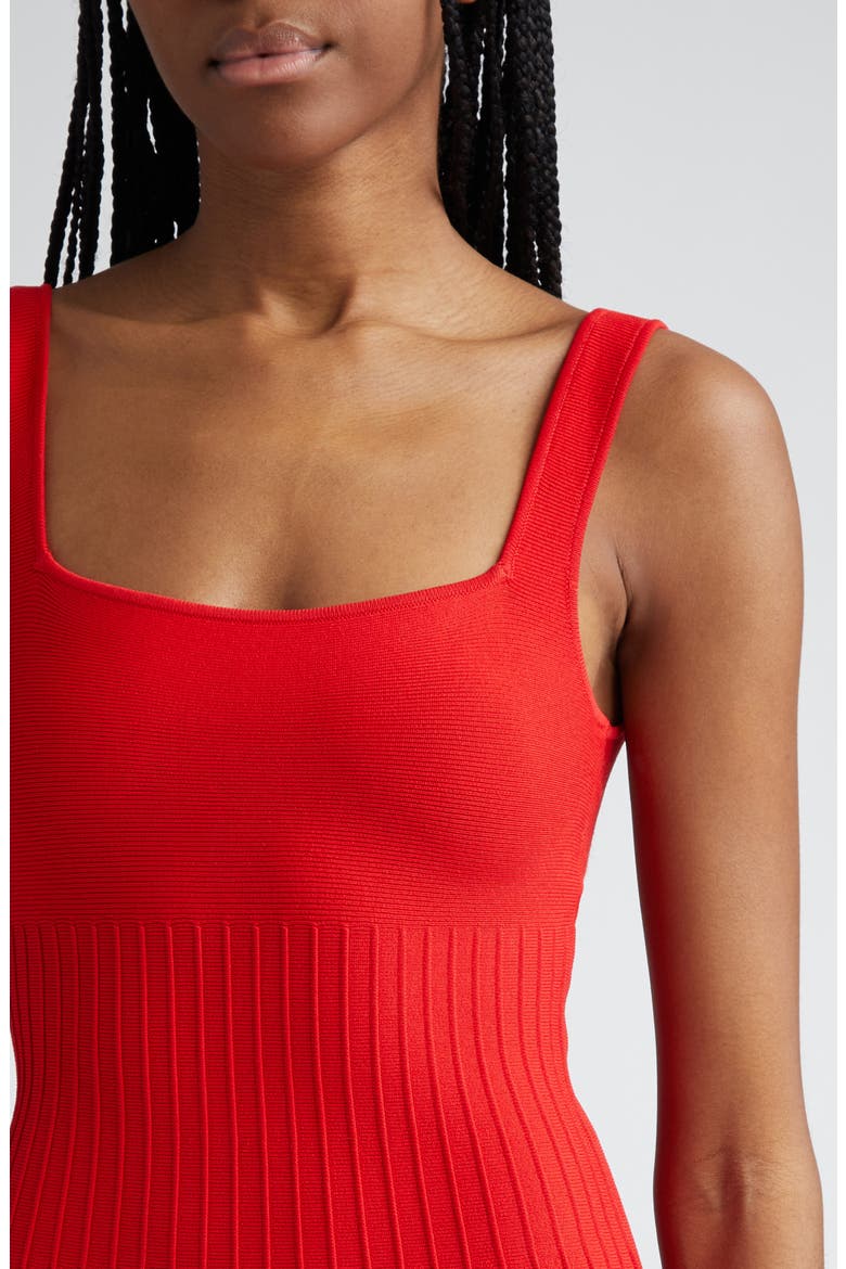 Ellison Pleat Effect Sweater Dress, Alternate, color, RED ROSE