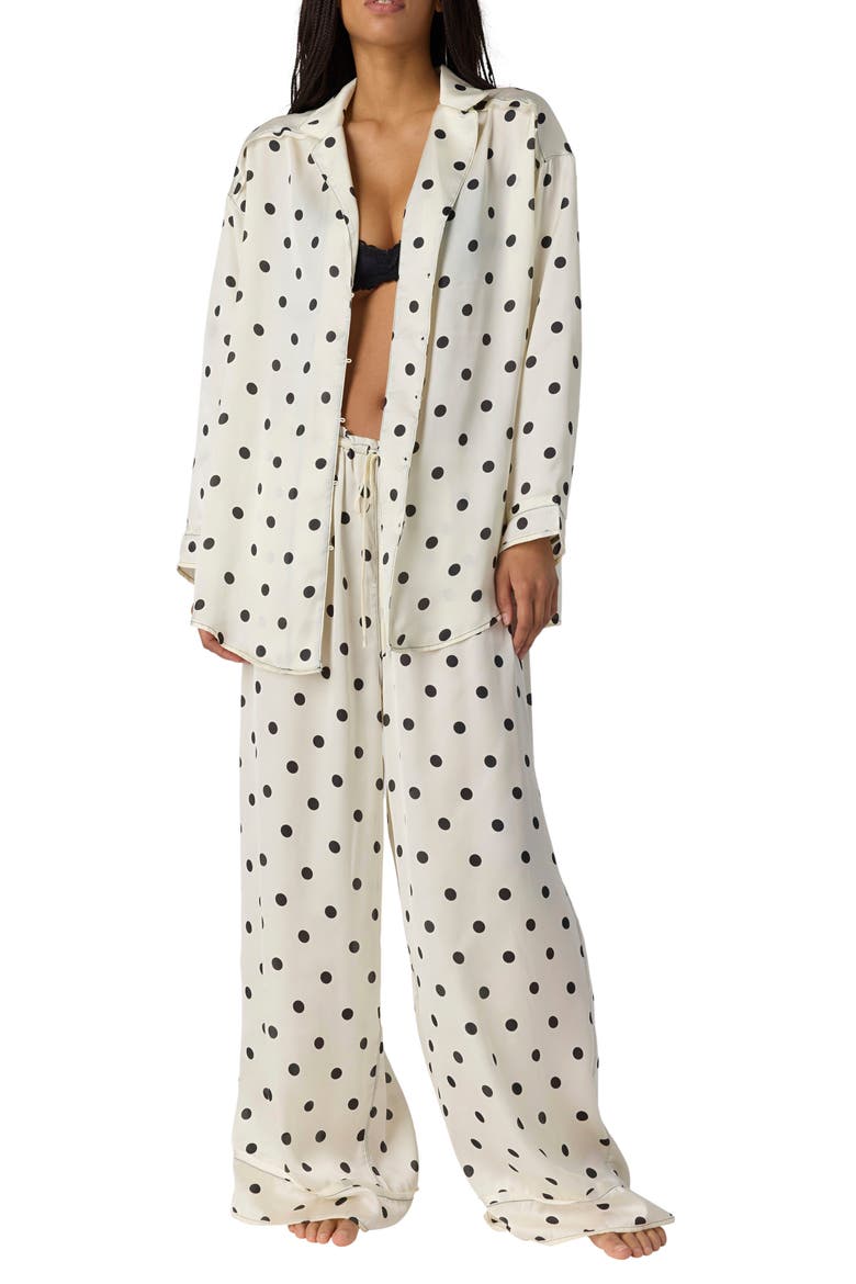 Dreamy Days Print Pajamas, Main, color, DOTS - TOFU COMBO