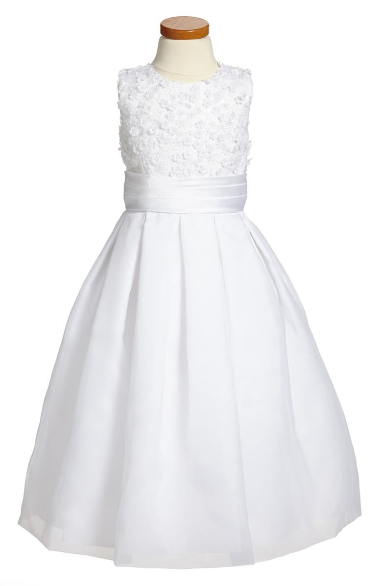 Joan Calabrese for Mon Cheri Sleeveless First Communion Dress, Main, color, 