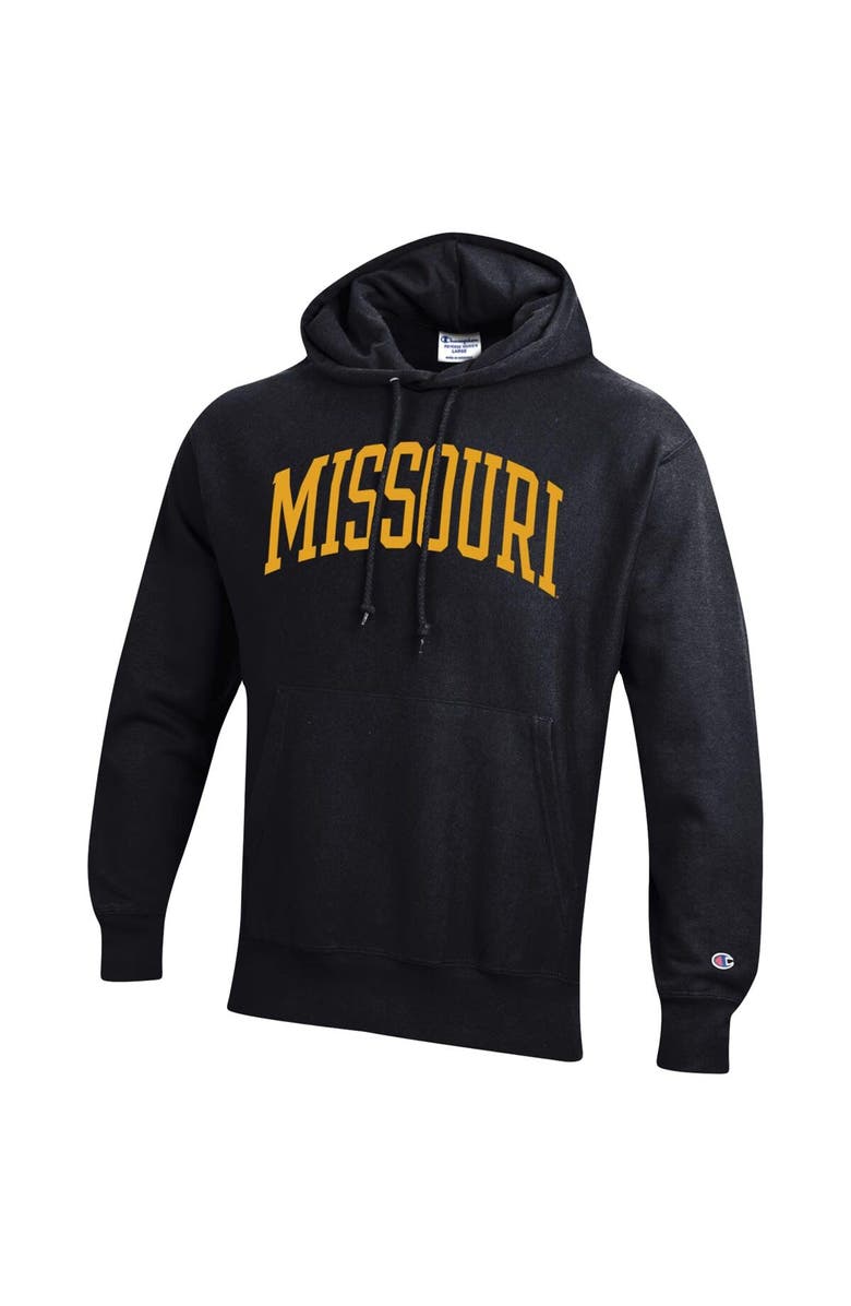 Champion Men's Champion Black Missouri Tigers Team Arch Reverse Weave Pullover Hoodie, Alternate, color, Black