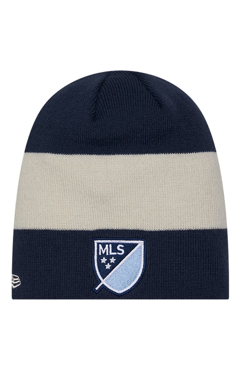 New Era Men's New Era Navy Sporting Kansas City 2024 Kick Off Collection Knit Beanie, Alternate, color, 