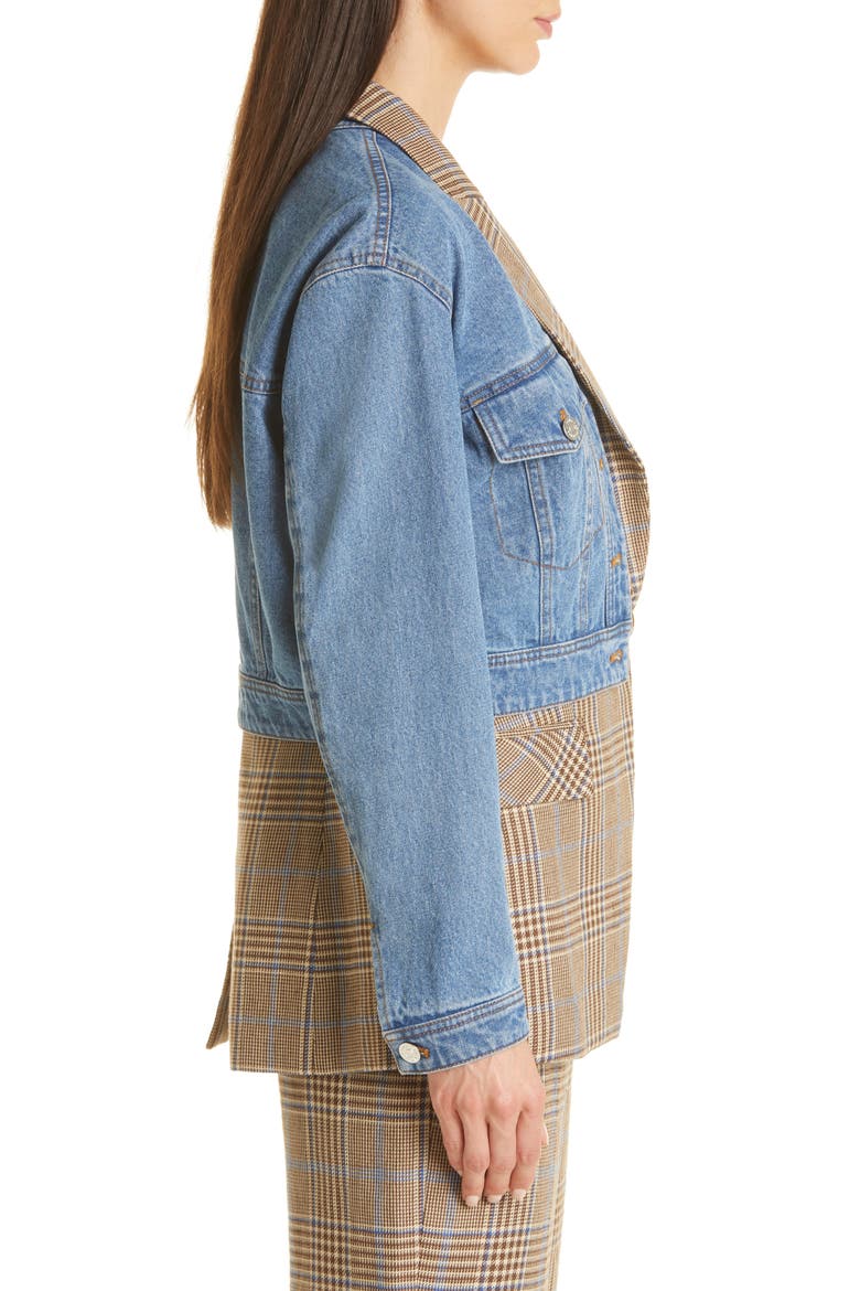 Keaton Combo Dickey Jacket, Alternate, color, CAMEL/ STEEL BLUE MULTI