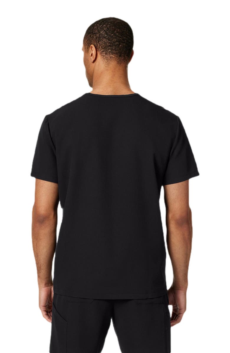JAANUU Platt Men's 3-Pocket Classic V-Neck Scrub Top, Alternate, color, Black
