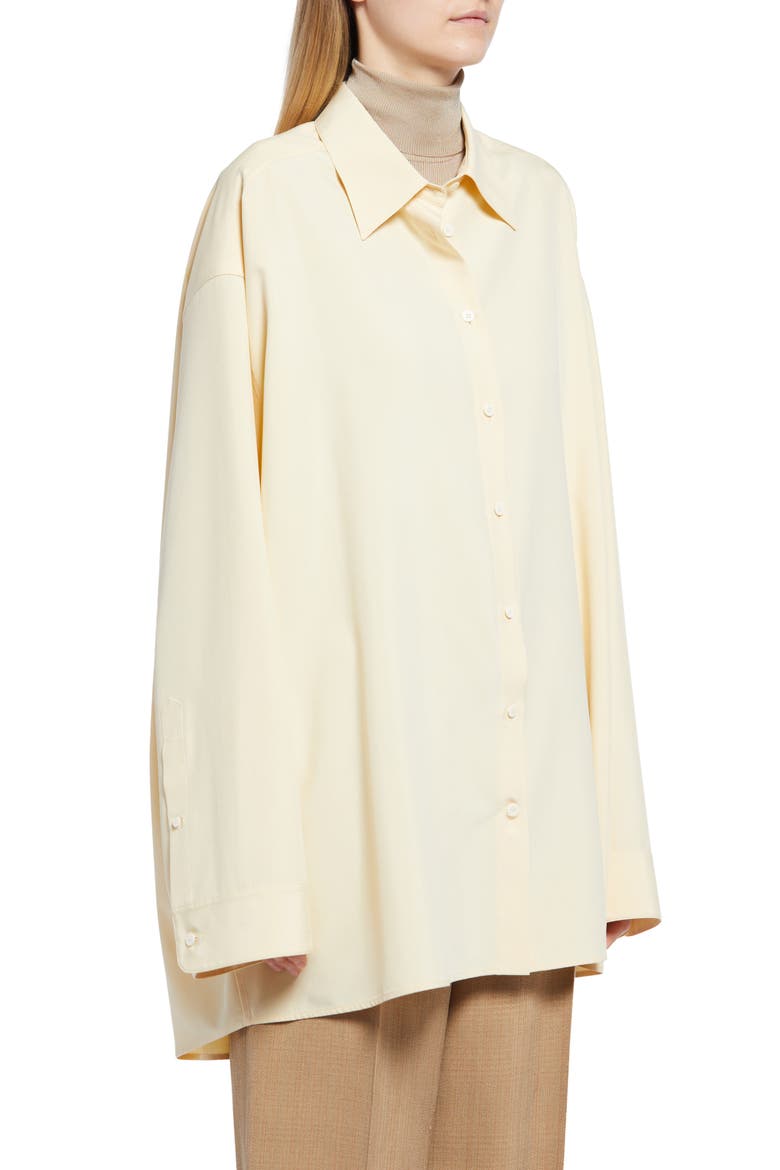 Caroline Oversize Button-Up Shirt, Alternate, color, OYSTER