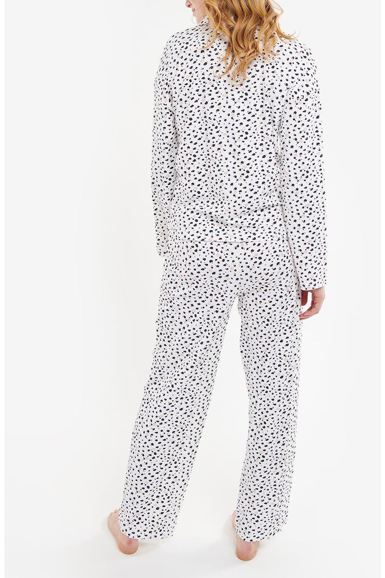 Dalmation Spot Stretch Cotton Pajamas, Alternate, color, WHITE DALMATIAN SPOT