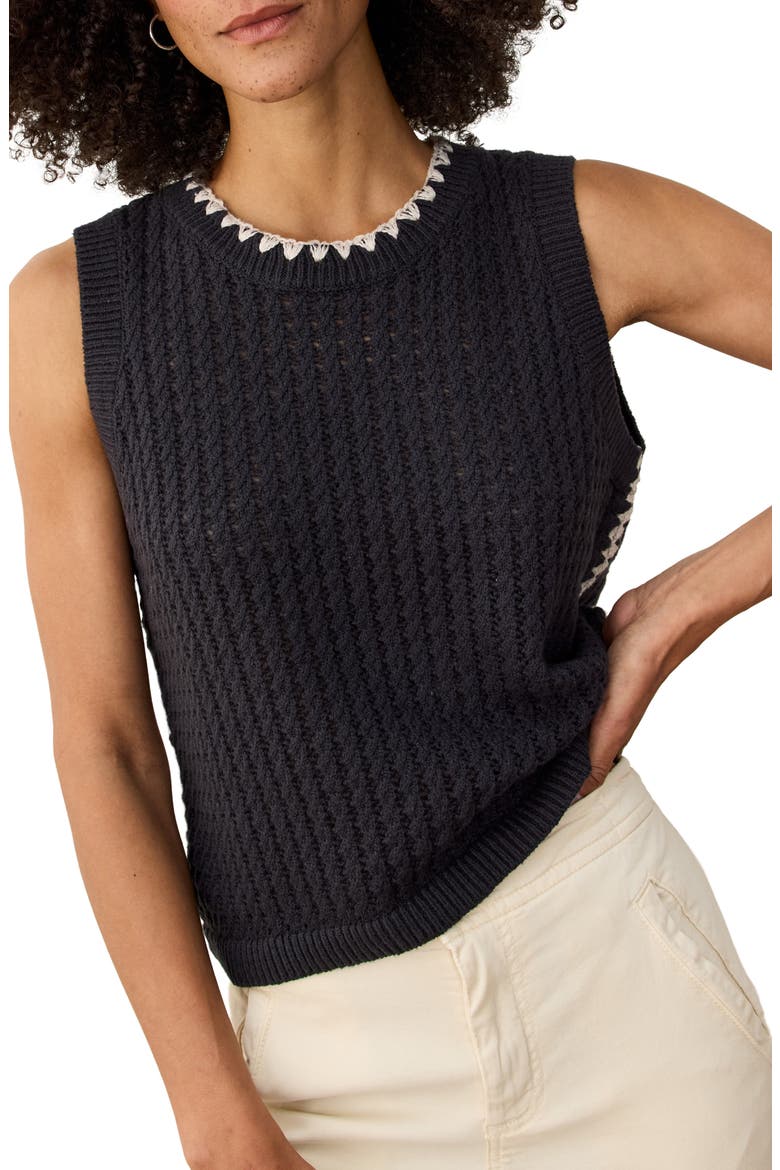 Clara Sweater Vest, Main, color, BLACK