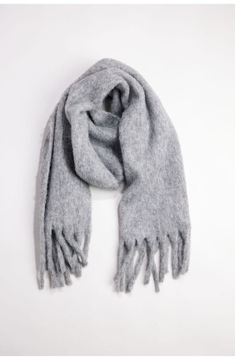 Hat Attack Cozy Solid Scarf, Main, color, Heather Grey