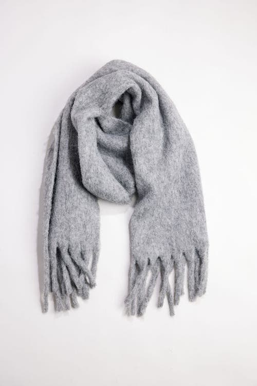Hat Attack Cozy Solid Scarf in Heather Grey 