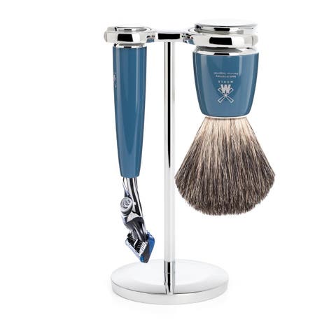 Rytmo Petrol Blue 3 Pc. Pure Badger / Fusion Shaving Set