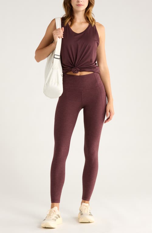 Zella Renew High Waist Pocket Leggings In Purple