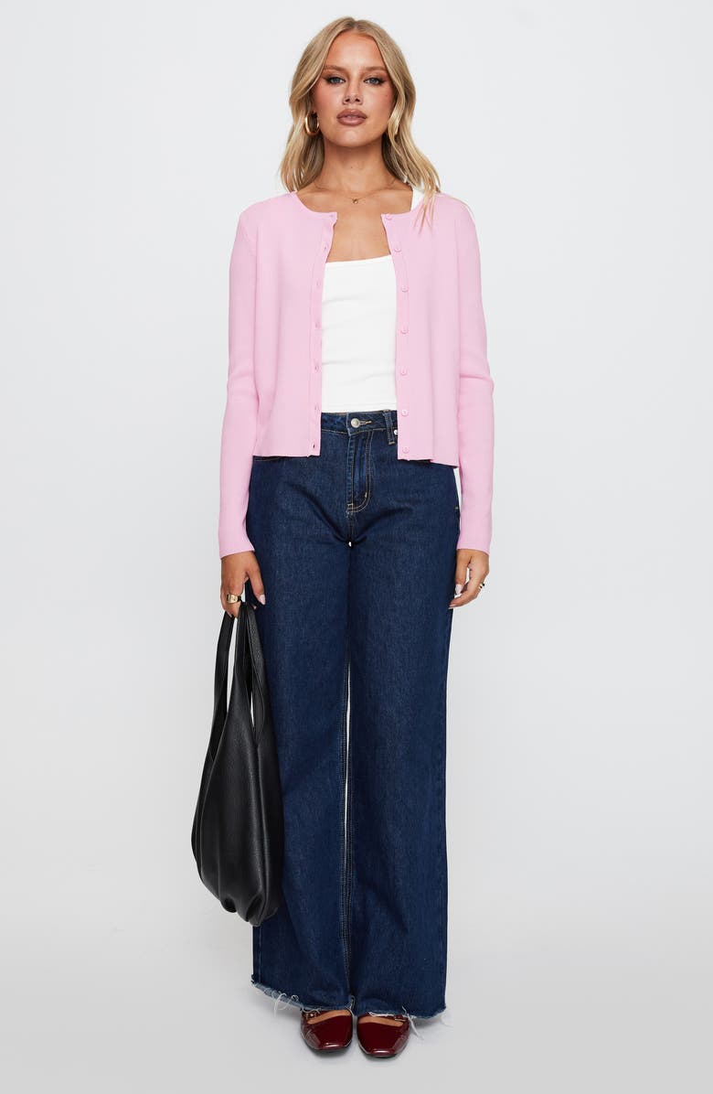 Princess Polly Button-Up Cardigan, Alternate, color, Pink