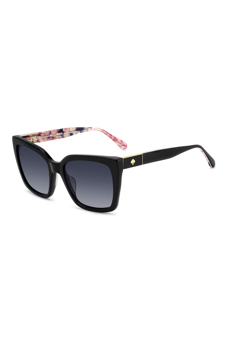 lilah 55mm gradient square sunglasses, Alternate, color, BLACK PINK HAVANA/ DARK GREY