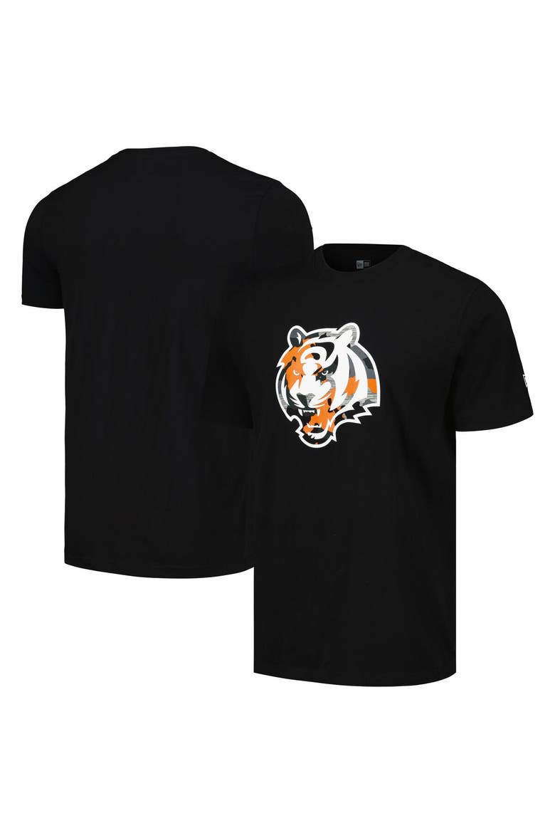 Men's New Era Black Cincinnati Bengals Camo Logo T-Shirt, Alternate, color, Black