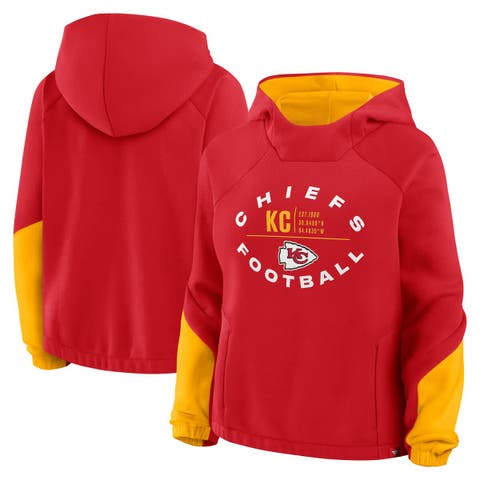 Women's Fanatics Red Kansas City Chiefs Oversized Redzone Bubble Screen Pullover Hoodie
