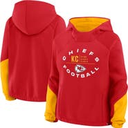 FANATICS Women's Fanatics Red Kansas City Chiefs Oversized Redzone Bubble Screen Pullover Hoodie