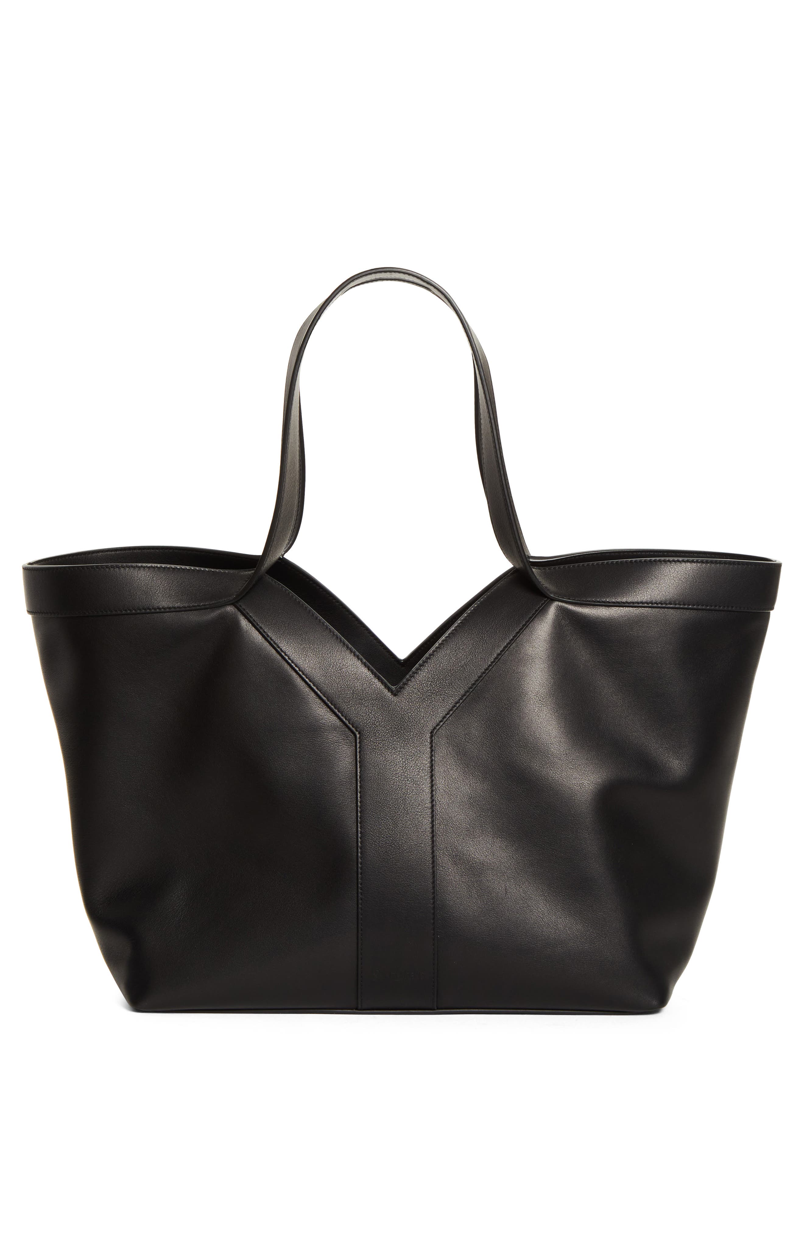 Saint Laurent Small Y Tote, Alternate, color, Black
