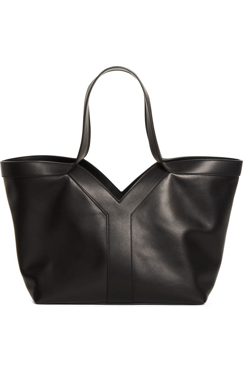 Saint Laurent Small Y Tote, Alternate, color, Black
