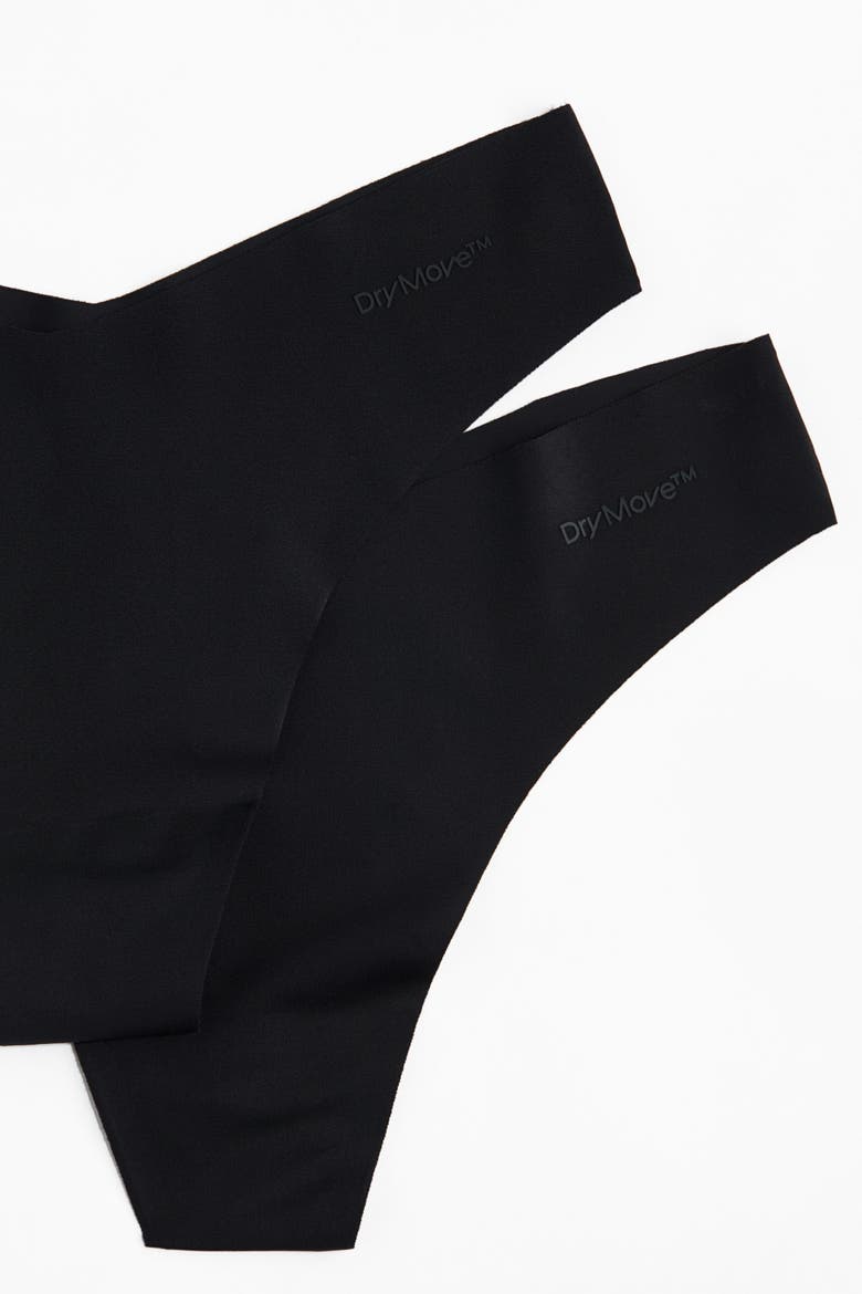 3-pack Sports Thong Briefs With Drymove, Alternate, color, Black