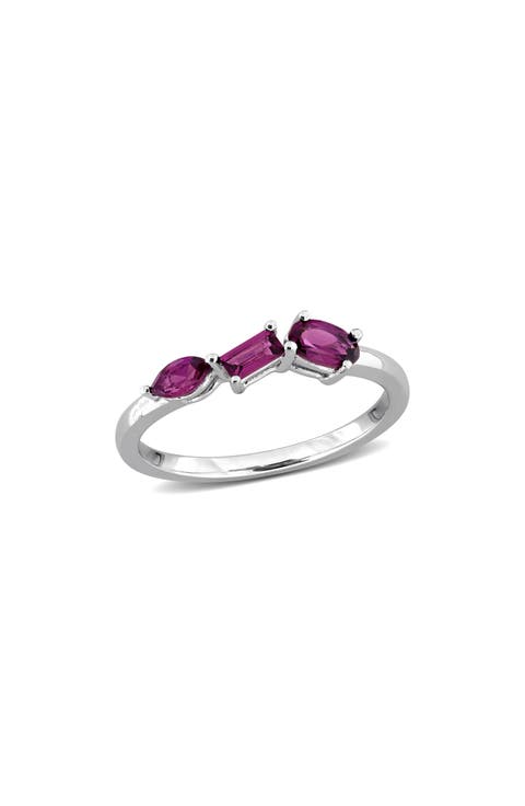 Multiple Cut Semiprecious Stone Stacking Ring